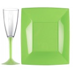 Hard Disposable TableWare Green
